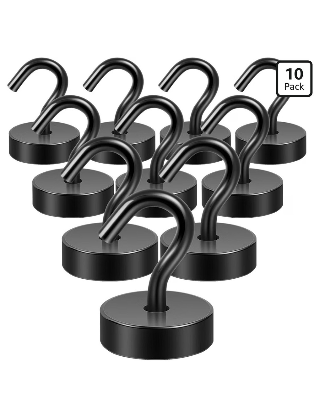 Best Seller 30 Magnetic Hooks Steel Tube Design for Cruise,40lb+ Black, 30